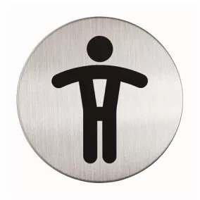   Információs tábla, rozsdamentes acél, DURABLE "Férfi WC"