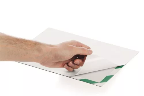 Infokeret, A4, öntapadó háttal, DURABLE "DURAFRAME SECURITY", zöld-fehér