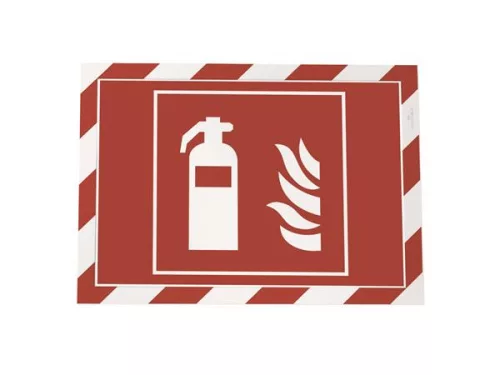 Infokeret, A4, öntapadó háttal, DURABLE "DURAFRAME SECURITY", piros-fehér