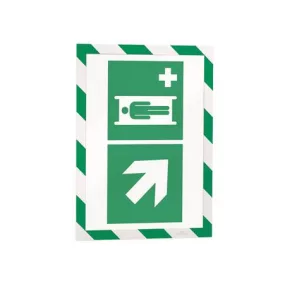   Infokeret, A4, mágneses, DURABLE "DURAFRAME® MAGNETIC SECURITY", zöld-fehér