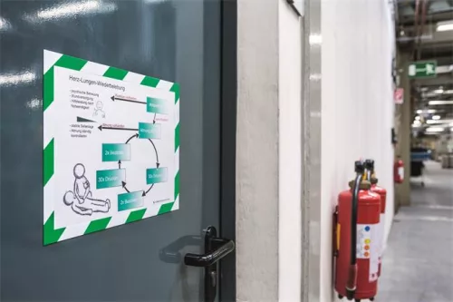 Infokeret, A4, mágneses, DURABLE "DURAFRAME® MAGNETIC SECURITY", zöld-fehér