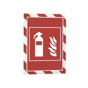   Infokeret, A4, mágneses, DURABLE "DURAFRAME® MAGNETIC SECURITY", piros-fehér