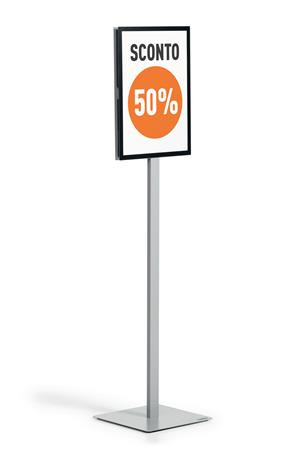 Padlóállvány, A3, DURABLE "INFO STAND BASIC" antracit-szürke