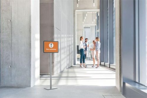 Padlóállvány, A3, DURABLE "INFO STAND BASIC" antracit-szürke