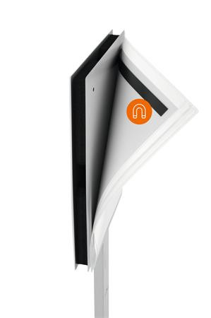 Padlóállvány, kültéri, A4, DURABLE "INFO STAND", antracit-szürke