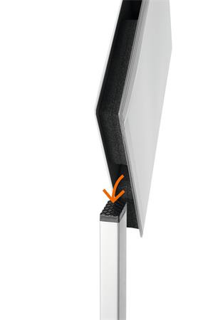 Padlóállvány, kültéri, A4, DURABLE "INFO STAND", antracit-szürke