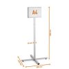 Padlóállvány, kültéri, A4, DURABLE "INFO STAND", antracit-szürke