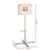 Padlóállvány, kültéri, A3, DURABLE "INFO STAND", antracit-szürke