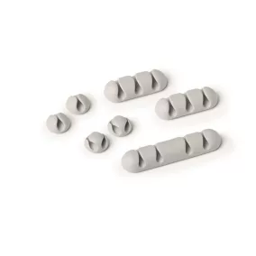   Kábelrendező tappancs, öntapadó, DURABLE "CAVOLINE® Clip mix", szürke