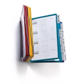   Bemutatótábla tartó, fali, 20 db bemutatótáblával, DURABLE "VARIO®", vegyes színek