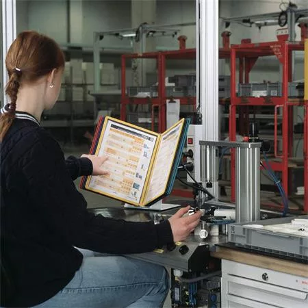 Bemutatótábla tartó, asztali, 10 db bemutatótáblával, DURABLE "VARIO® 10", vegyes szín