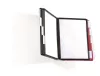 Bemutatótábla tartó, fali, 10 db bemutatótáblával, DURABLE "SHERPA WALL", piros