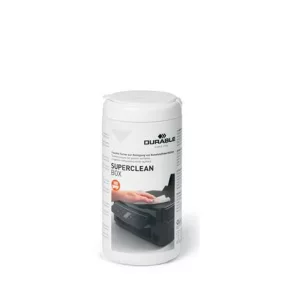   Tisztítókendő, műanyag felületre, 100 db, DURABLE "SUPERCLEAN BOX 100"