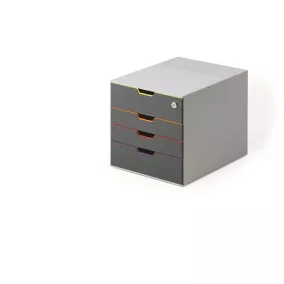   Irattároló, műanyag, 4 fiókos, 1 zárható fiókkal, DURABLE "VARICOLOR® SAFE"