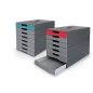   Irattároló, műanyag, 7 fiókos, DURABLE "Idealbox pro 7", kék