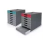  Irattároló, műanyag, 7 fiókos, DURABLE "Idealbox pro 7", kék
