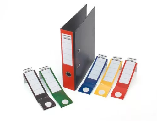 Gerinccímke, iratrendezőhöz, öntapadó, 60x390 mm, DURABLE "ORDOFIX®", sárga