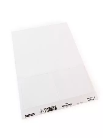 Névkitűző, Euro kivágás, 97x86 mm, DURABLE "VISITOR BADGE", fehér