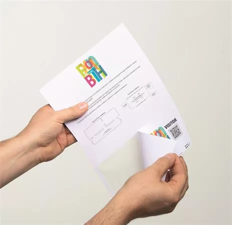 Névkitűző, Euro kivágás, 97x86 mm, DURABLE "VISITOR BADGE", fehér