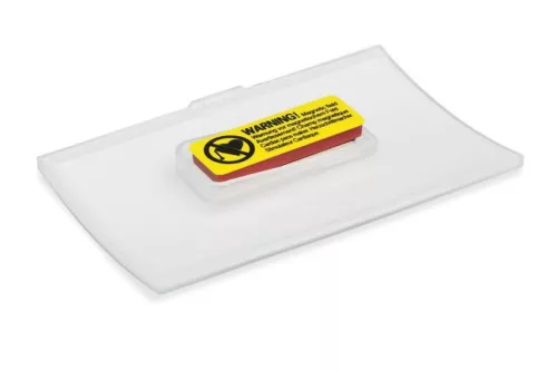 Névkitűző, mágnessel, elfordulásgátlóval, 75x40 mm, DURABLE "CLICK FOLD"