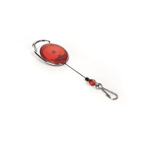   Azonosítókártya-tartó, kihúzható, karabineres, DURABLE "Style", piros