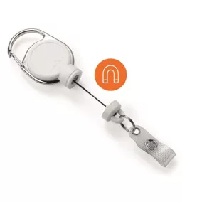   Azonosítókártya-tartó, kihúzható, patentos, DURABLE "Extra strong", fehér