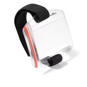   Azonosítókártya tartó, 1db kártyához, karra rögzíthető, DURABLE, áttetsző