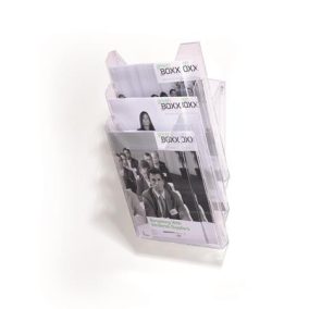   Katalógustartó, asztali és fali, A4, 3 rekeszes, DURABLE "Combiboxx", átlátszó
