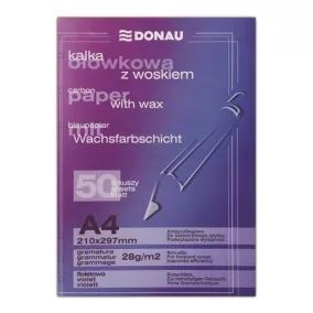 Indigó, kézi, A4, 50 lap, DONAU, lila