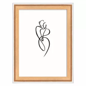 Képkeret, fa, 10x15 cm, "Silhouette", bükkfa