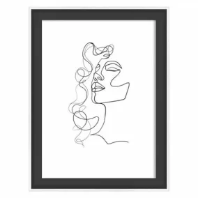 Képkeret, fa, 13x18 cm, "Silhouette", fekete