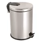   Rozsdamentes pedálos szemetes, záródás csillapítóval, 5L, fényes