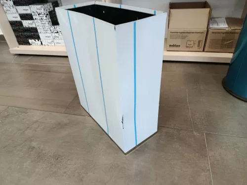 Falra szerelhető rozsdamentes 23 L szemetes 15,5x35x43,5cm - SÉRÜLT