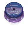 DVD+R lemez, AZO, 4,7GB, 16x, 25 db, hengeren, VERBATIM