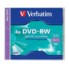   DVD-RW lemez, újraírható, 4,7GB, 4x, 1 db, normál tok, VERBATIM