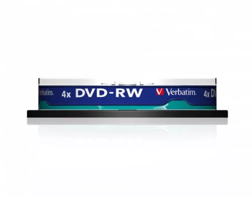DVD-RW lemez, újraírható, 4,7GB, 4x, 10 db, hengeren, VERBATIM