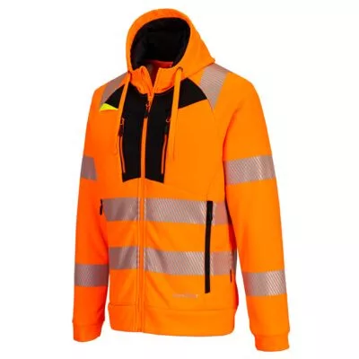 DX4 Hi-Vis kapucnis cipzáras pulóver