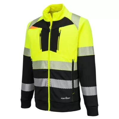 DX4 Hi-Vis 1. osztályú tölcsér nyakú cipzáras pulóver