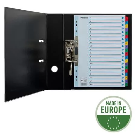 Regiszter, karton, A4, A-Z, ESSELTE "Mylar"