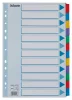 Regiszter, laminált karton, A4, 12 részes, ESSELTE "Mylar"