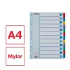 Regiszter, laminált karton, A4, 12 részes, ESSELTE "Mylar"