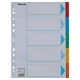 Regiszter, karton, A4, 5 részes, írható előlappal, ESSELTE "Standard", színes