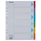 Regiszter, karton, A4, 6 részes, írható előlappal, ESSELTE "Standard", színes