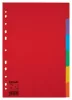 Regiszter, karton, A4, 6 részes, ESSELTE "Economy", színes