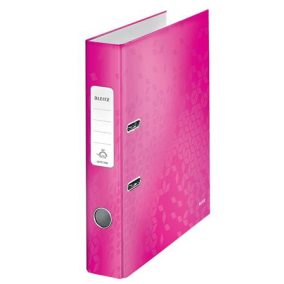   Iratrendező, 52 mm, A4, karton, LEITZ "180 Wow", rózsaszín