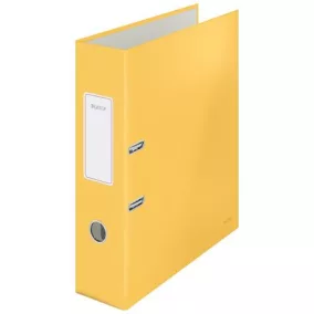   Iratrendező, 80 mm, A4, karton, 180°, LEITZ "Cosy Soft Touch", melegsárga