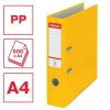 Iratrendező, 75 mm, A4, PP/karton, élvédő sínnel, ESSELTE "Economy", sárga