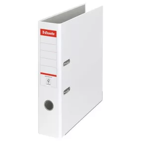   Iratrendező, 75 mm, A4, PP/karton, élvédő sínnel, ESSELTE "Economy", fehér