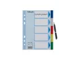 Regiszter, műanyag, A5, 5 részes, ESSELTE, színes