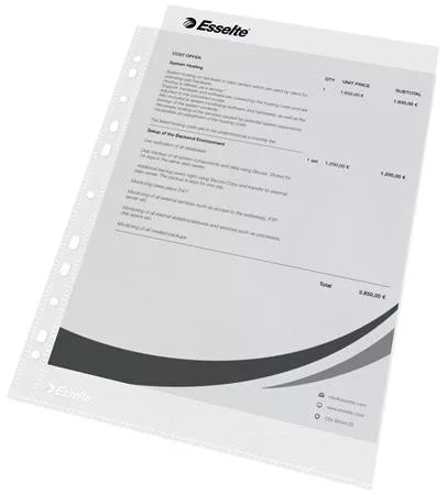 Genotherm, lefűzhető, A4, 35 mikron, narancsos felület, ESSELTE "Standard"